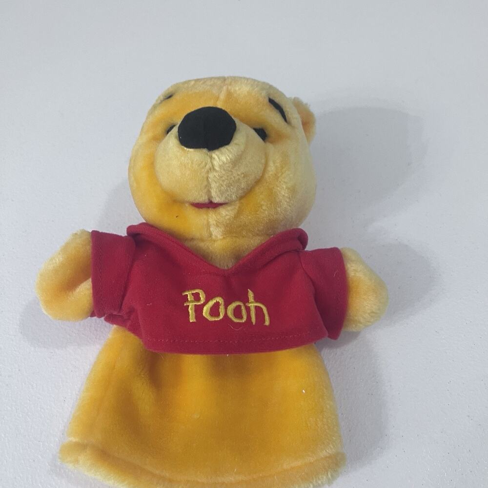 Vtg Disney 9” Winnie Pooh Hand Puppet Plush Bear Mattel Arcotoys Golf Head Cover